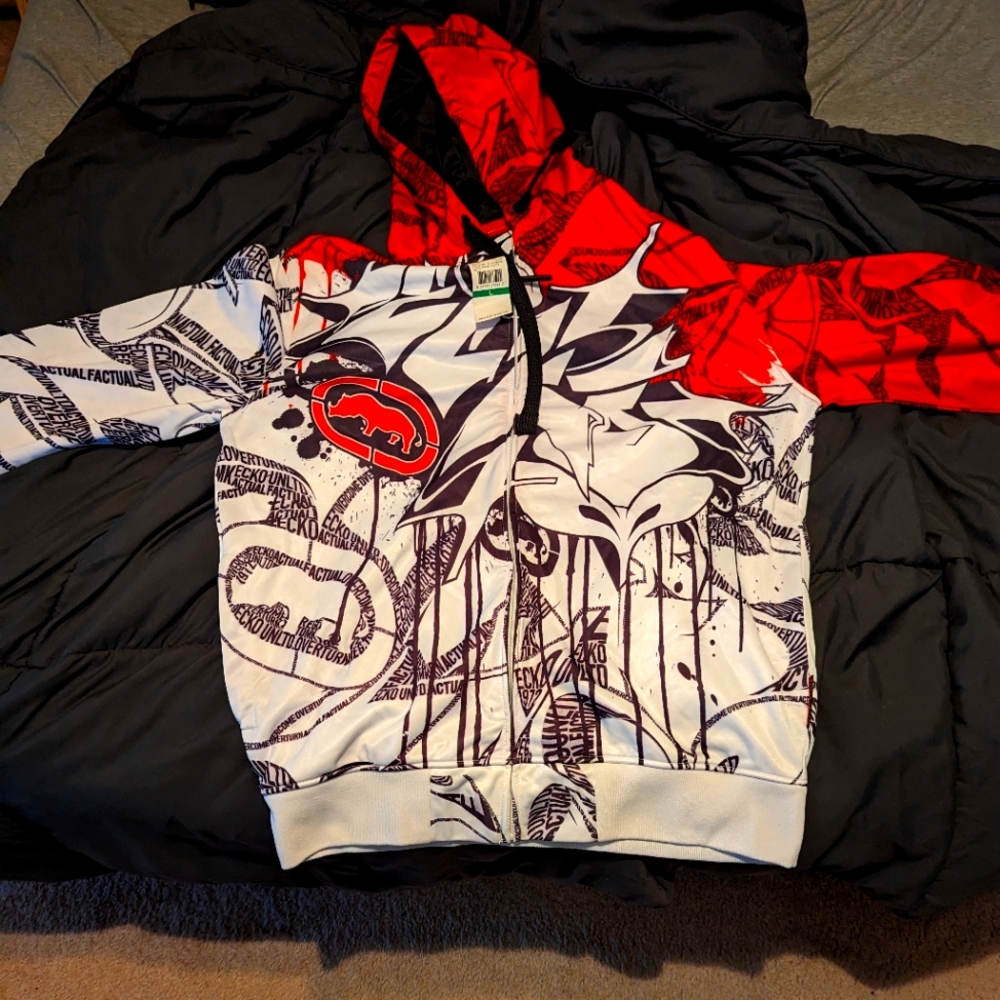 Ecko graffiti hoodie large